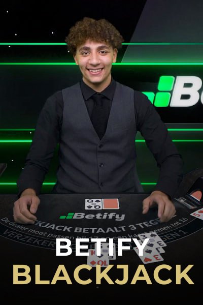 Table Betify Blackjack avec croupier en direct